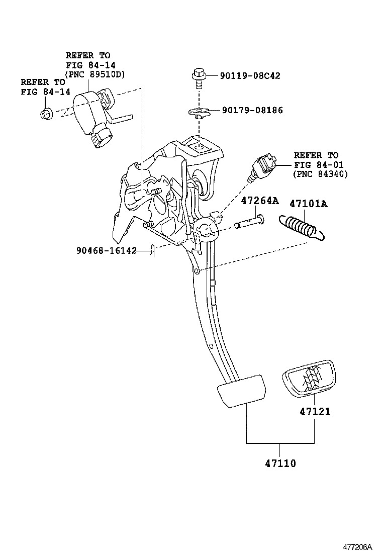  PRIUS CHINA |  BRAKE PEDAL BRACKET