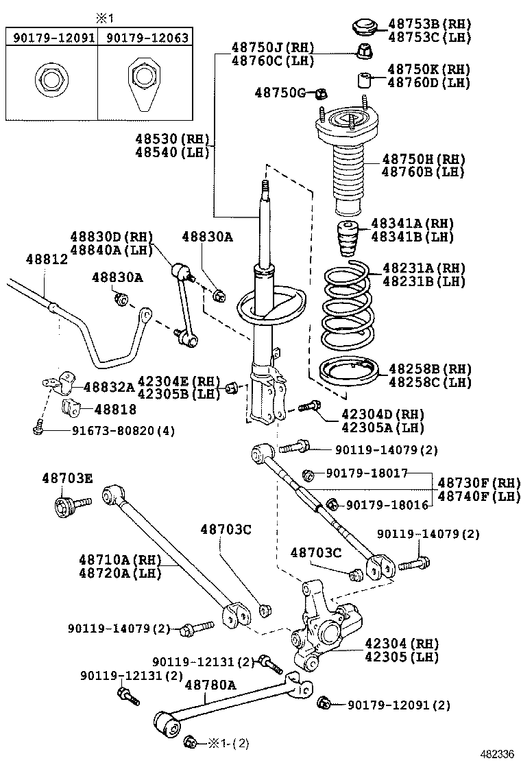  CAMRY AURION HV |  REAR SPRING SHOCK ABSORBER