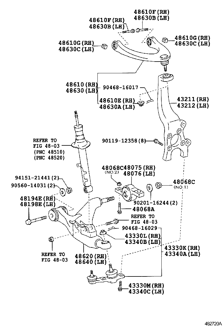  IS F |  FRONT AXLE ARM STEERING KNUCKLE