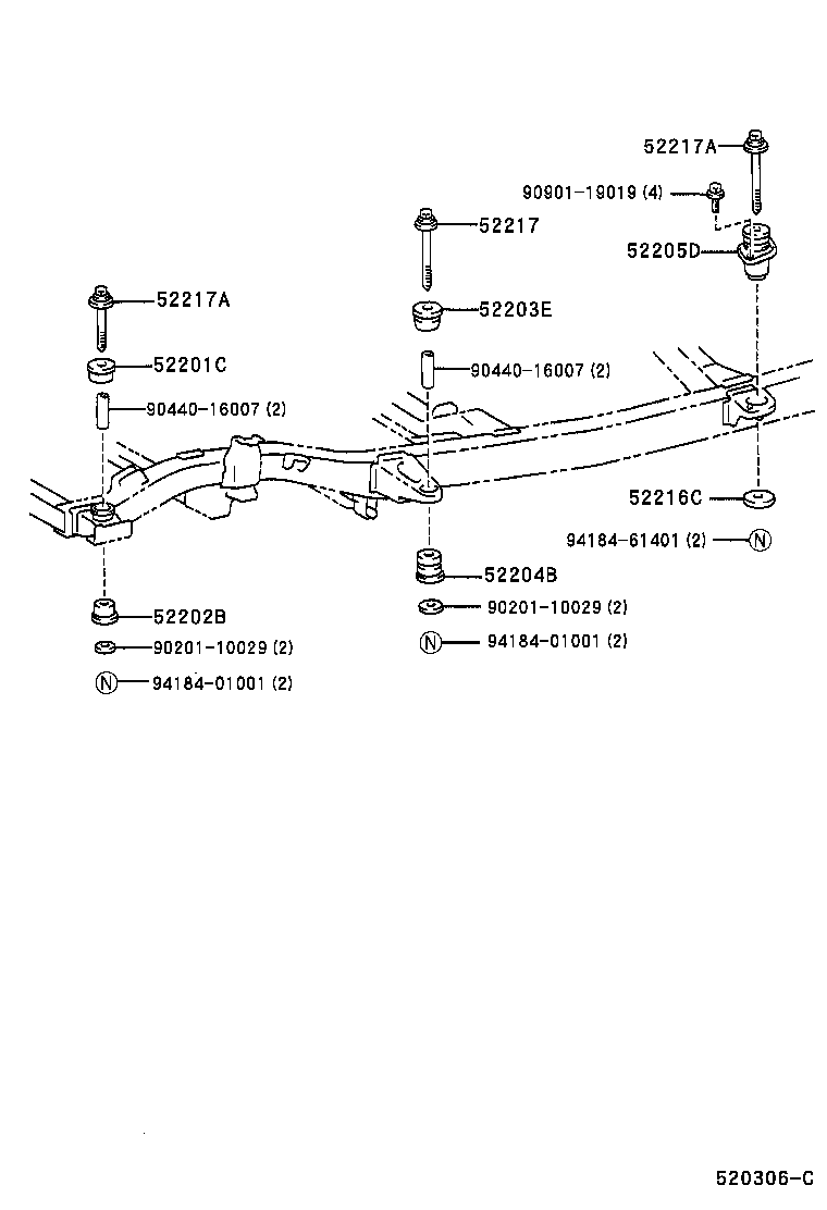  HILUX |  CAB MOUNTING BODY MOUNTING