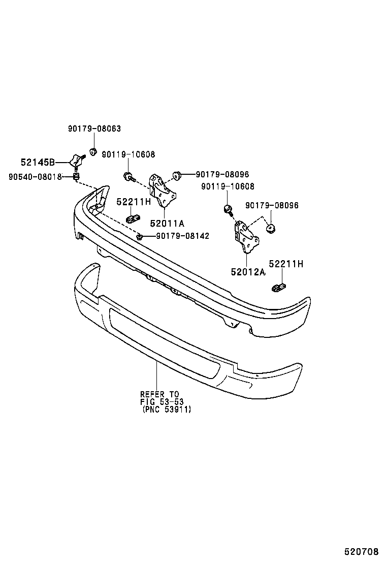  HILUX 2WD |  FRONT BUMPER BUMPER STAY