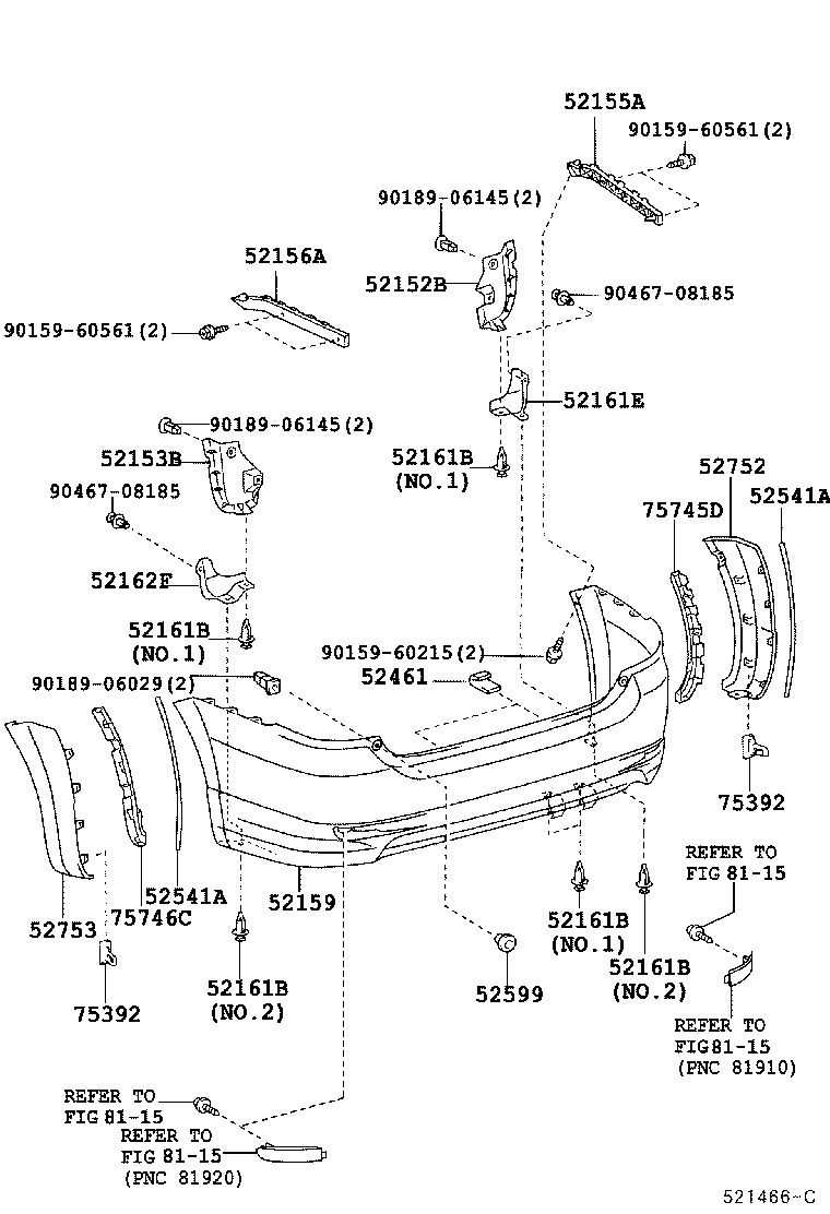  WISH |  REAR BUMPER BUMPER STAY