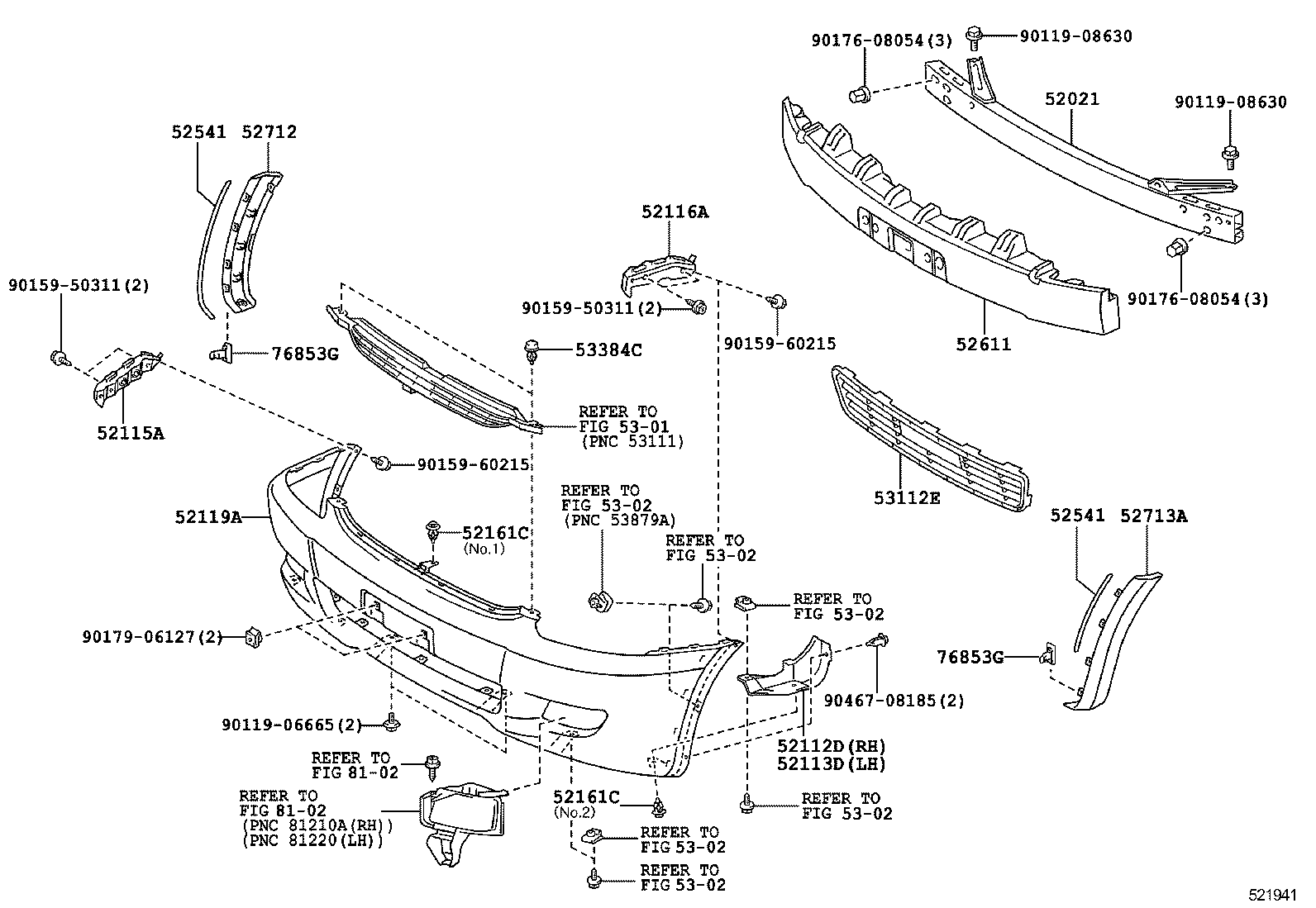  WISH |  FRONT BUMPER BUMPER STAY