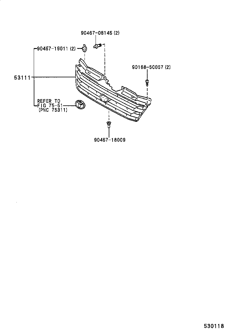  TOWNACE LITEACE |  RADIATOR GRILLE