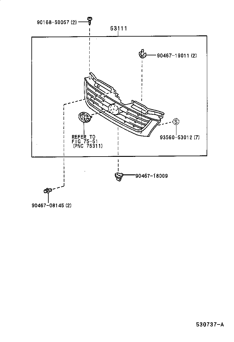  TOWNACE LITEACE |  RADIATOR GRILLE