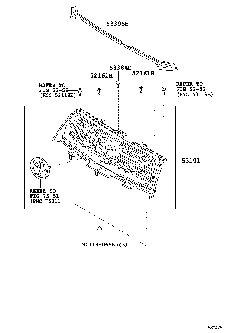  RAV4 CHINA |  RADIATOR GRILLE