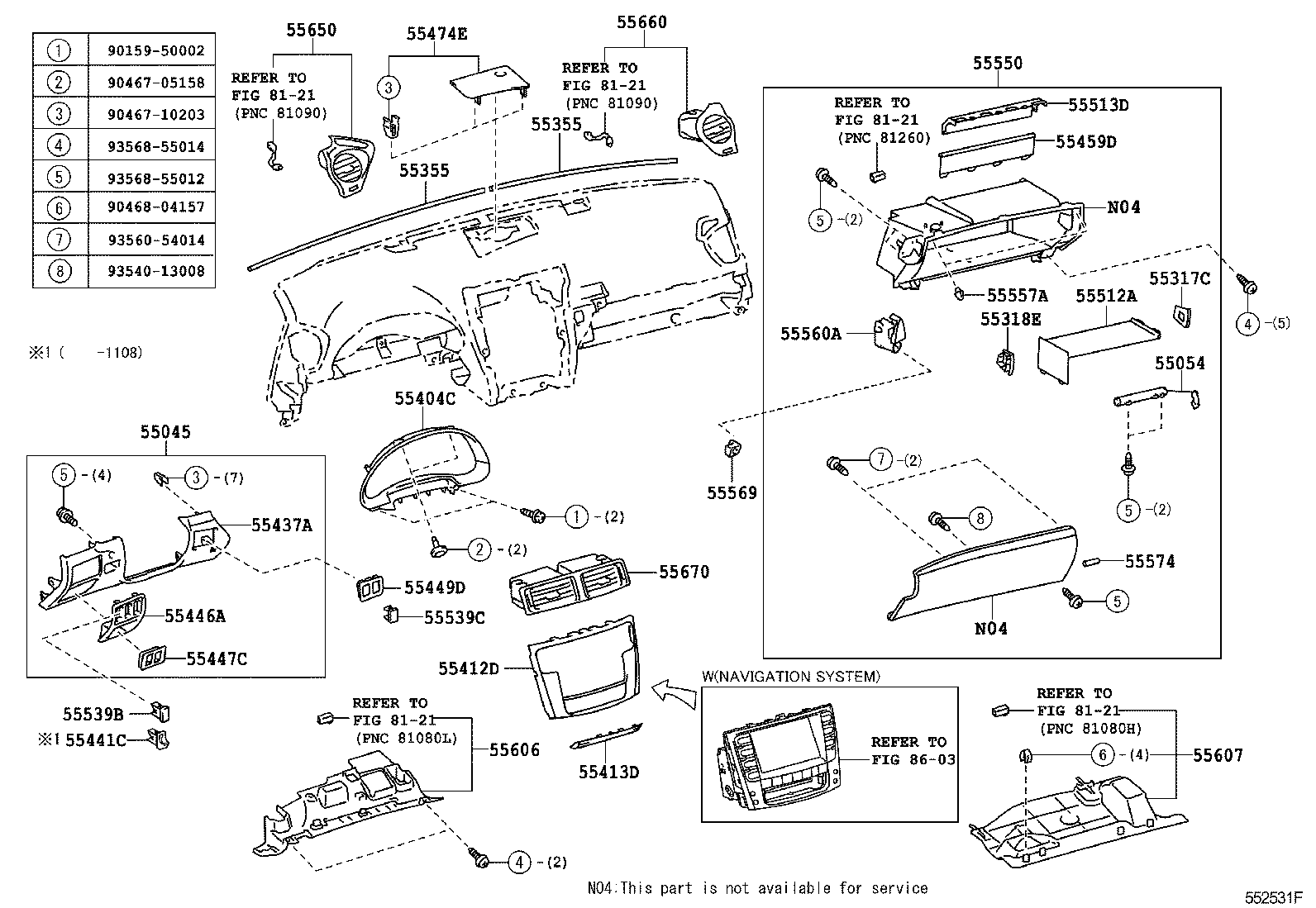  IS250 300 |  INSTRUMENT PANEL GLOVE COMPARTMENT