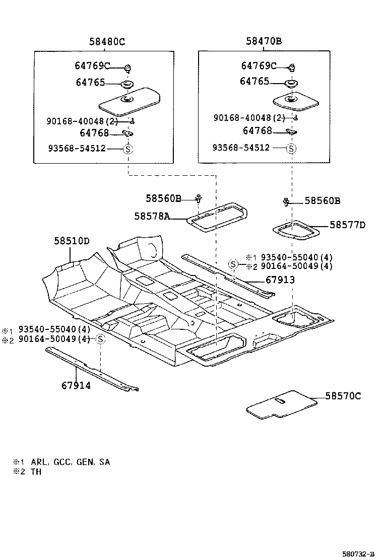  HILUX |  FLOOR MAT SILENCER PAD