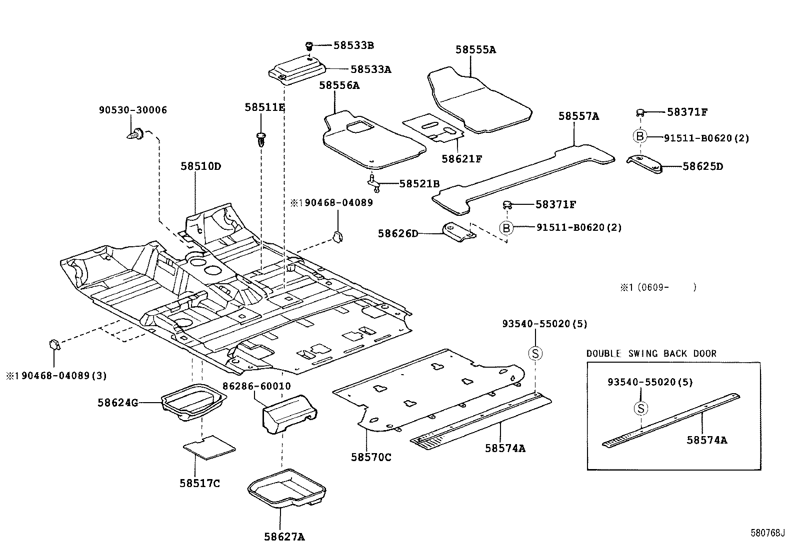  LAND CRUISER 100 |  FLOOR MAT SILENCER PAD