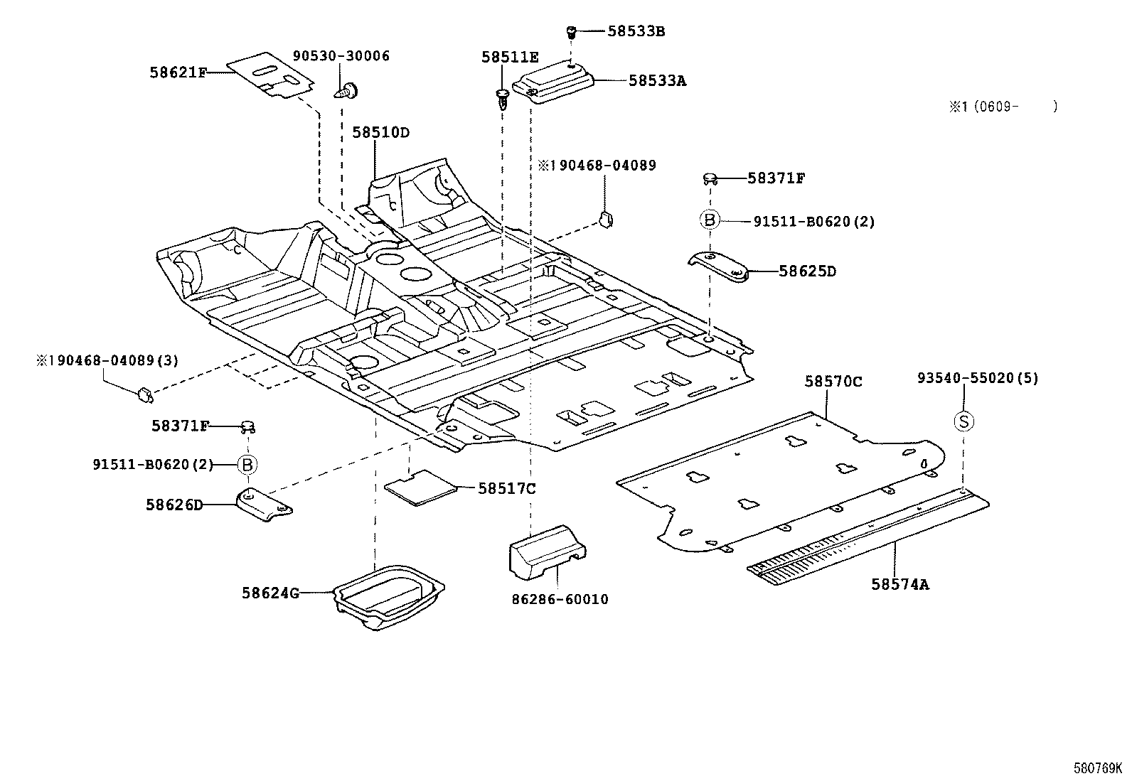  LAND CRUISER 100 |  FLOOR MAT SILENCER PAD