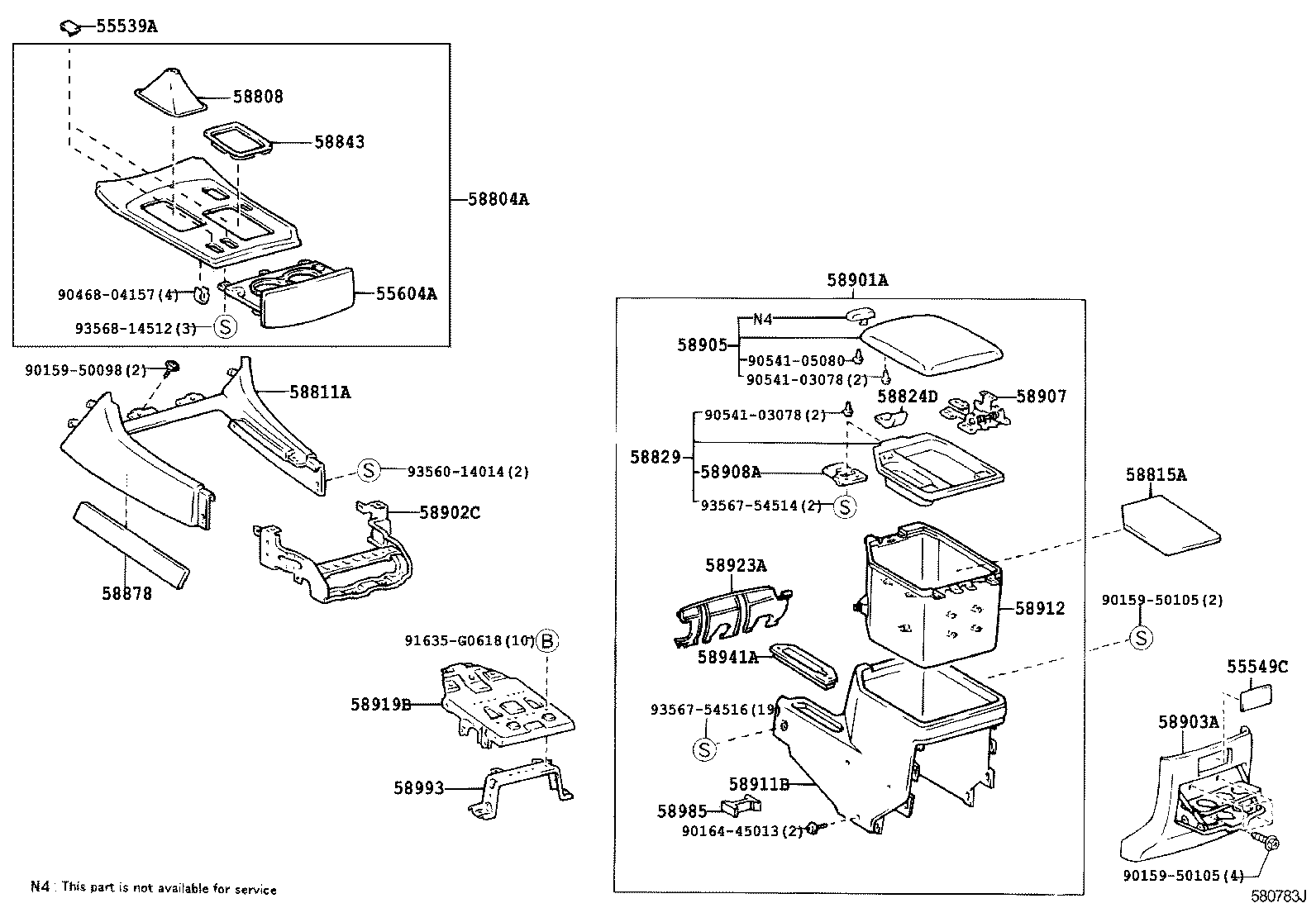  LAND CRUISER 100 |  CONSOLE BOX BRACKET