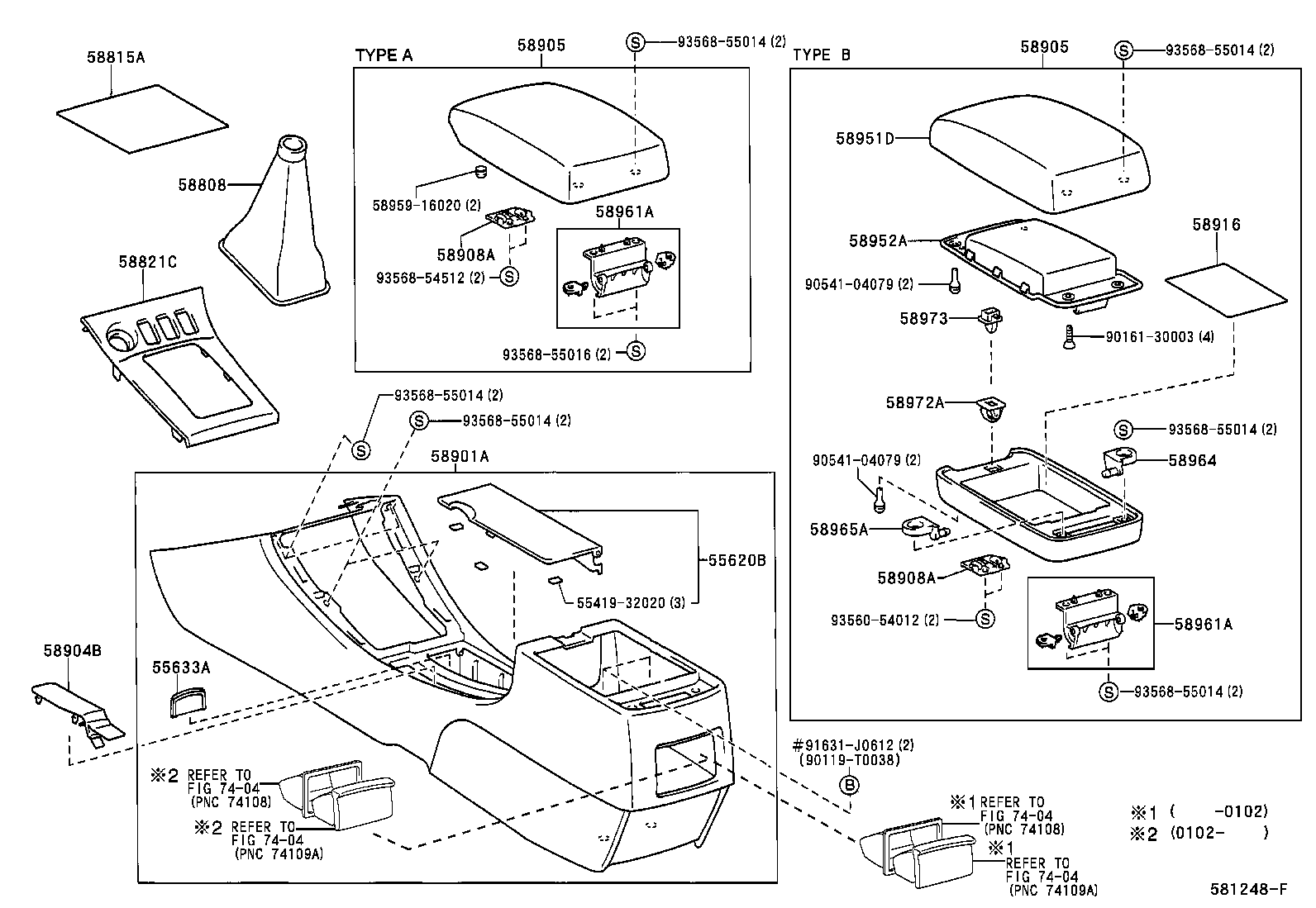  COROLLA |  CONSOLE BOX BRACKET