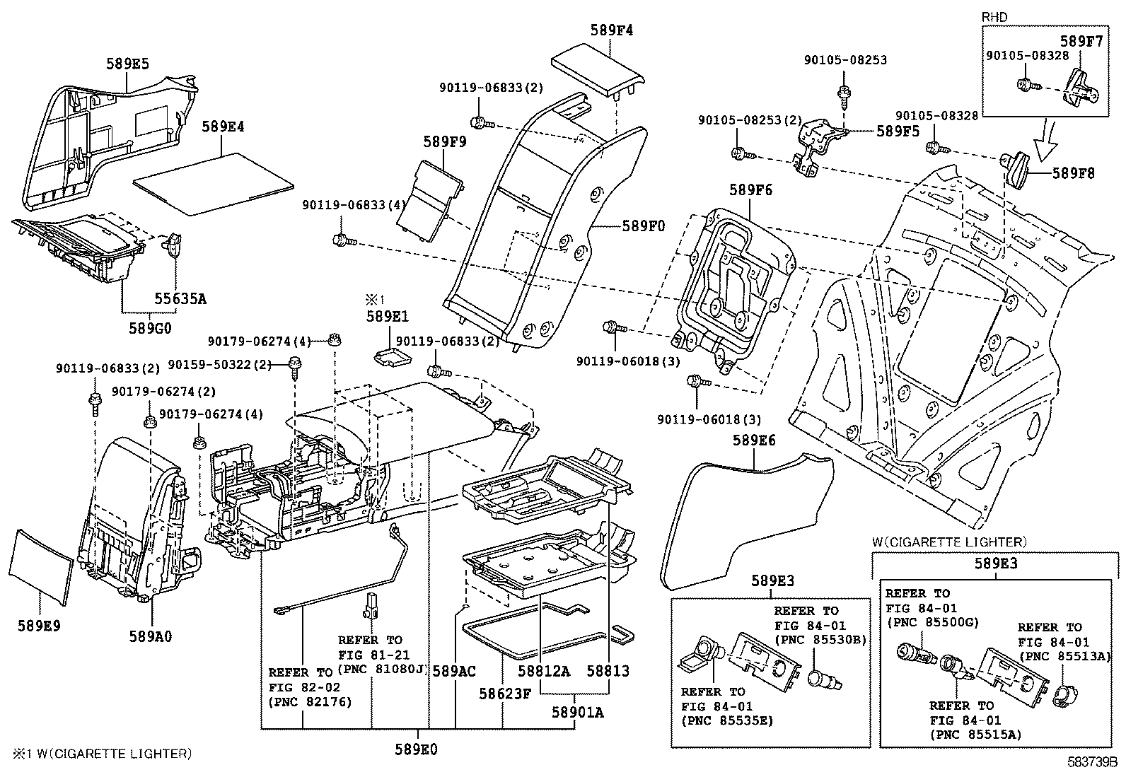  LS600H 600HL |  CONSOLE BOX BRACKET