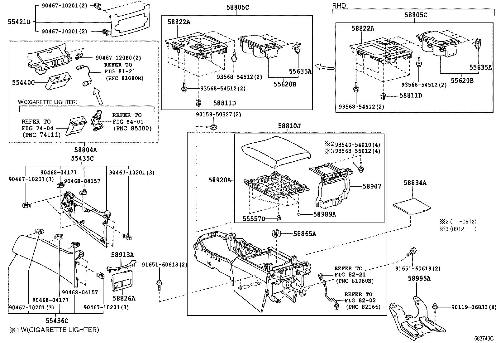  LS600H 600HL |  CONSOLE BOX BRACKET