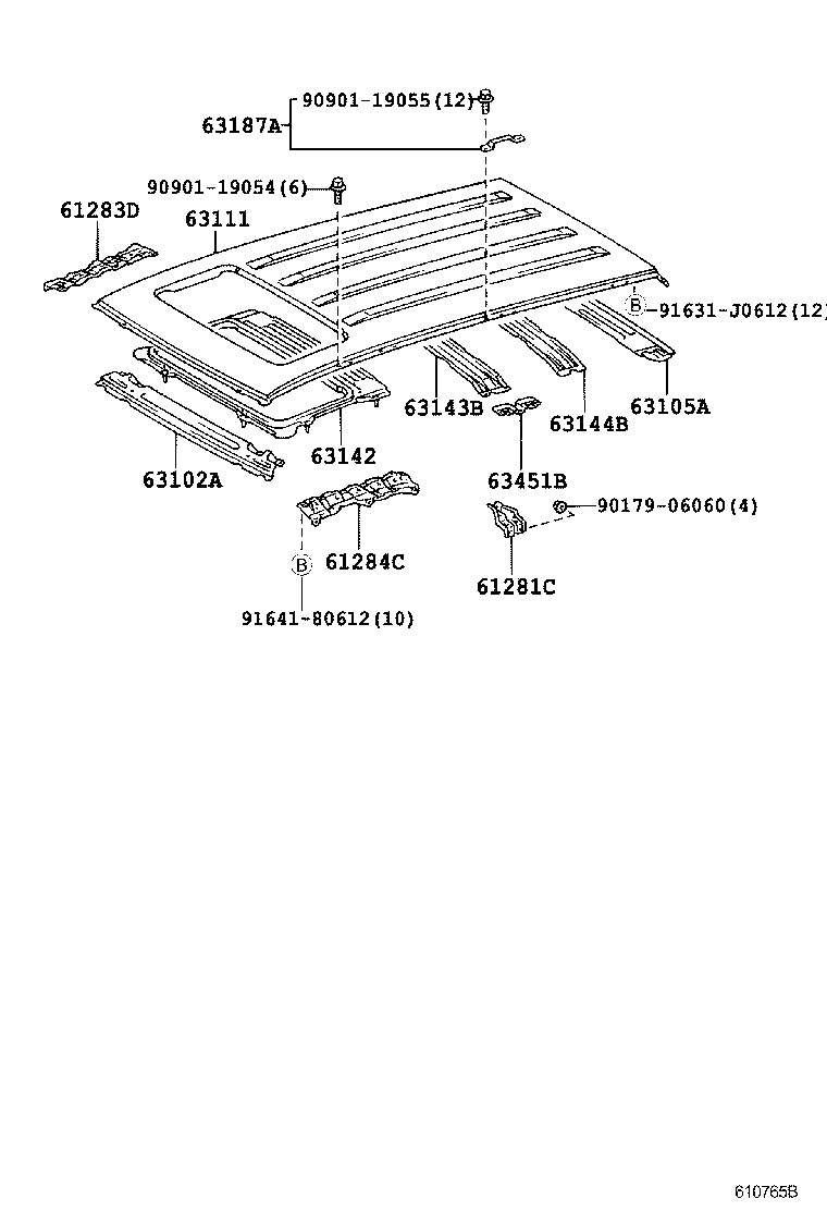  LAND CRUISER 100 |  ROOF PANEL BACK PANEL