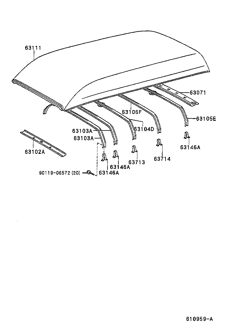  HIACE VAN COMUTER |  ROOF PANEL BACK PANEL