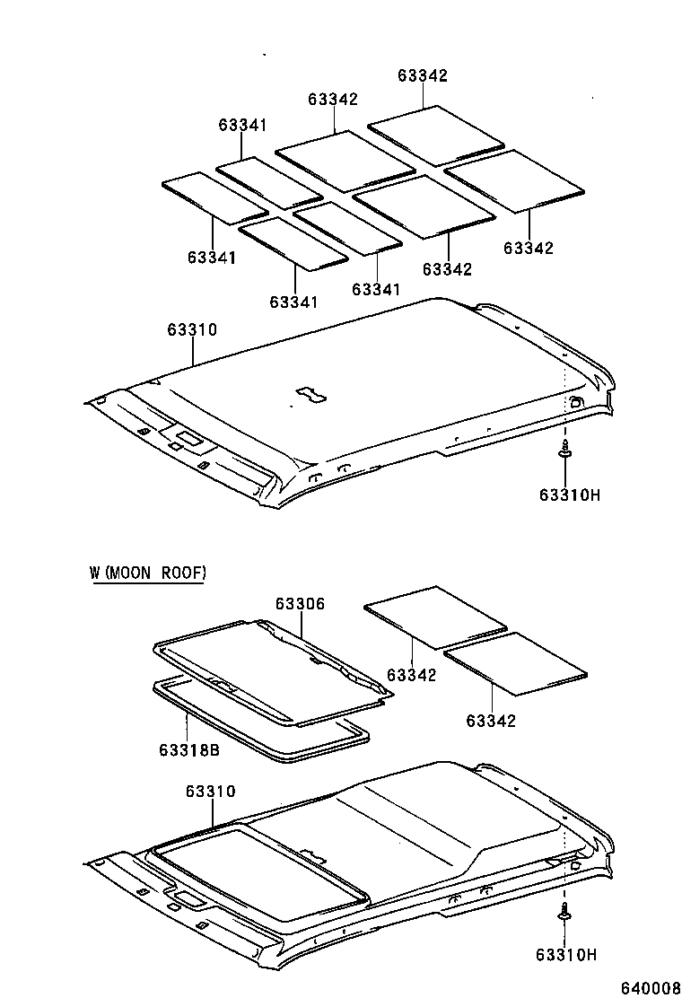  LAND CRUISER 90 |  ROOF HEADLINING SILENCER PAD