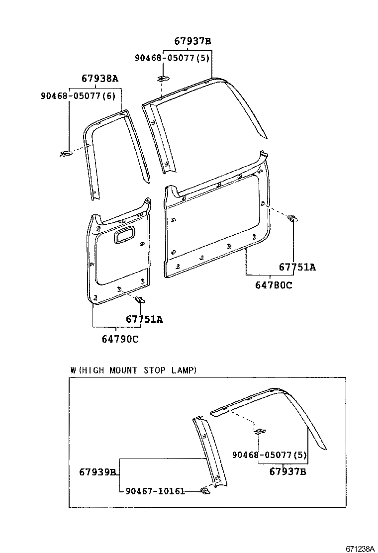  LAND CRUISER 100 |  BACK DOOR PANEL GLASS