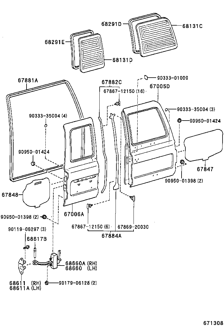  LAND CRUISER 80 |  BACK DOOR PANEL GLASS