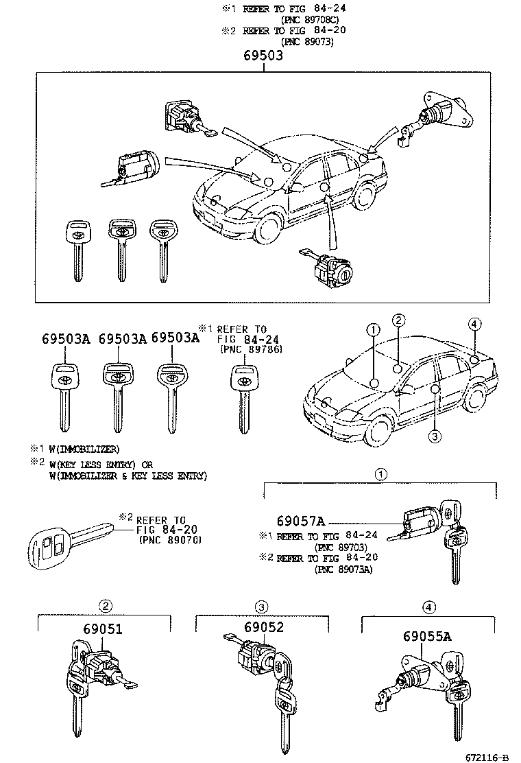  COROLLA |  LOCK CYLINDER SET