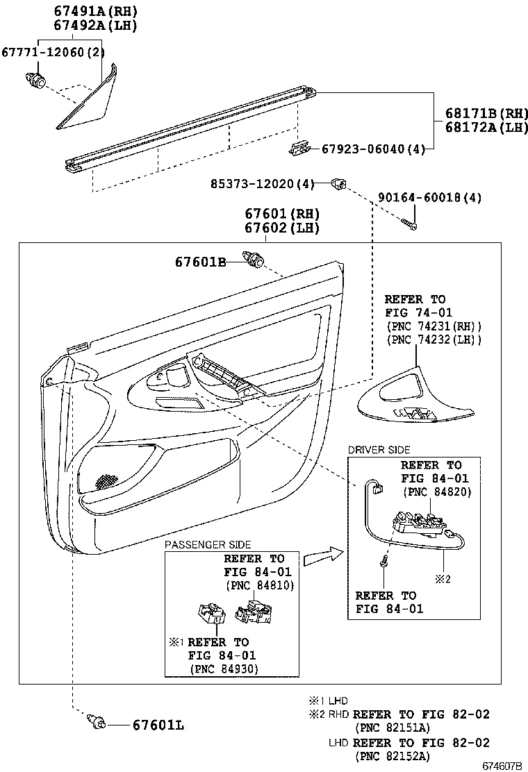  CAMRY AURION HV |  FRONT DOOR PANEL GLASS