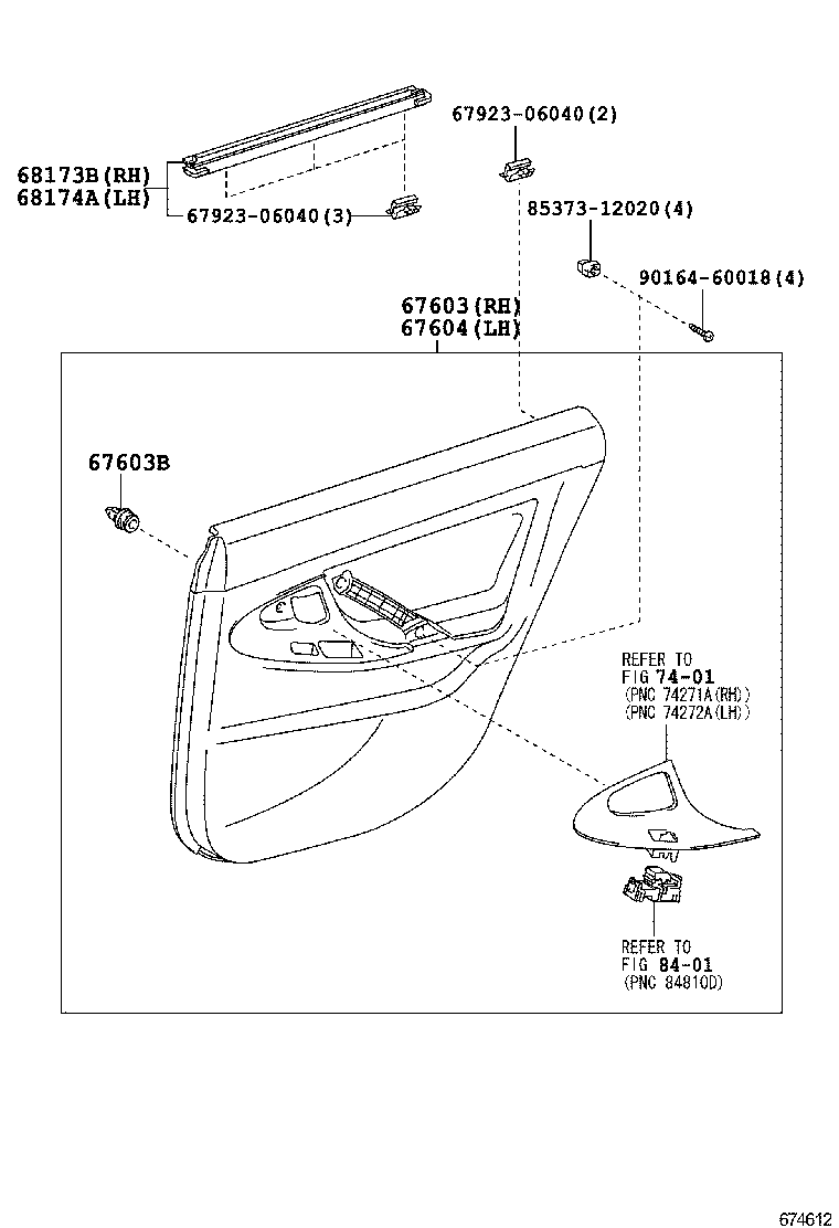  CAMRY AURION HV |  REAR DOOR PANEL GLASS