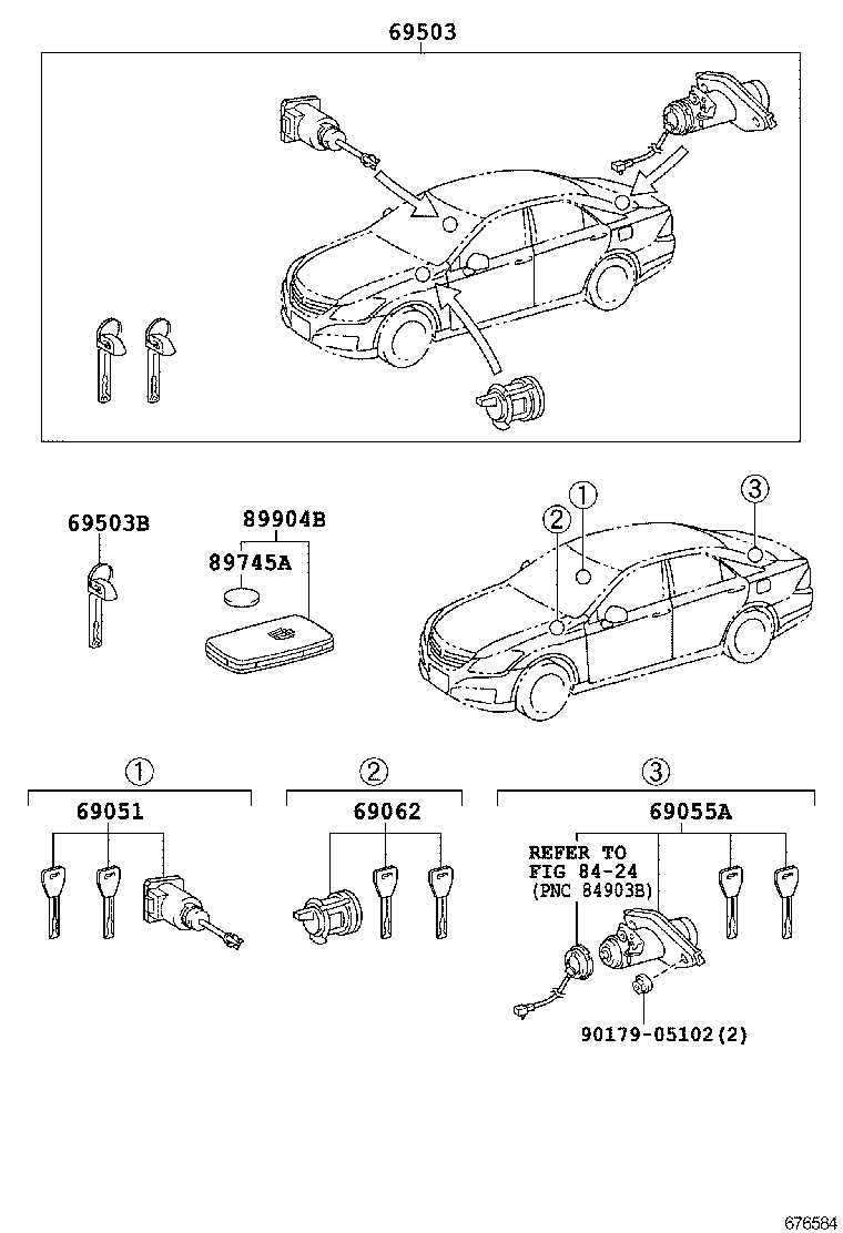  CROWN |  LOCK CYLINDER SET