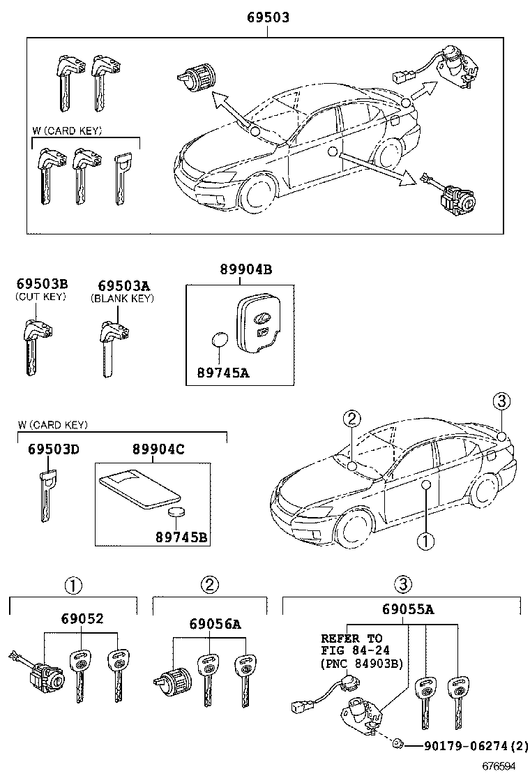  IS F |  LOCK CYLINDER SET