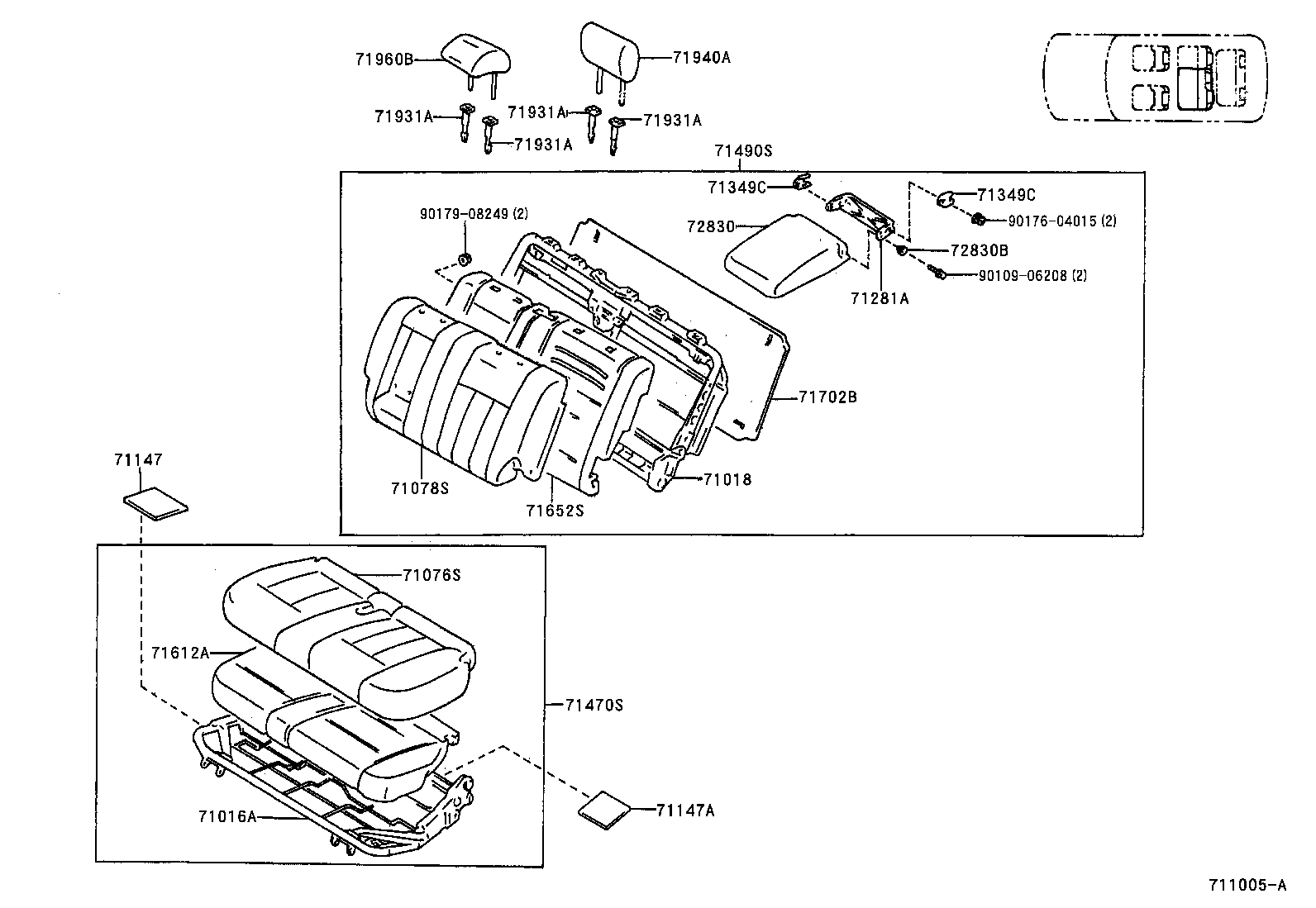  LAND CRUISER 100 |  SEAT SEAT TRACK