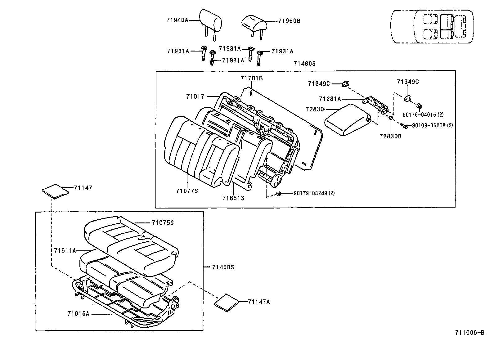  LAND CRUISER 100 |  SEAT SEAT TRACK