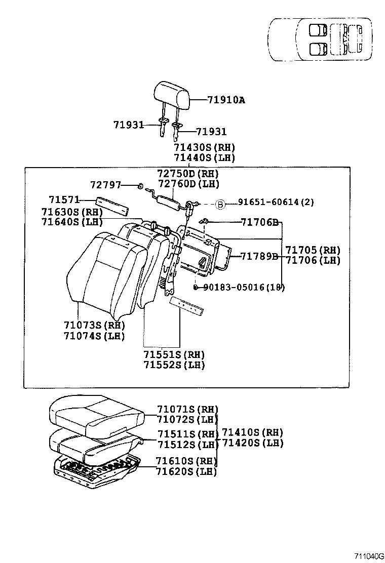  LAND CRUISER 100 |  SEAT SEAT TRACK