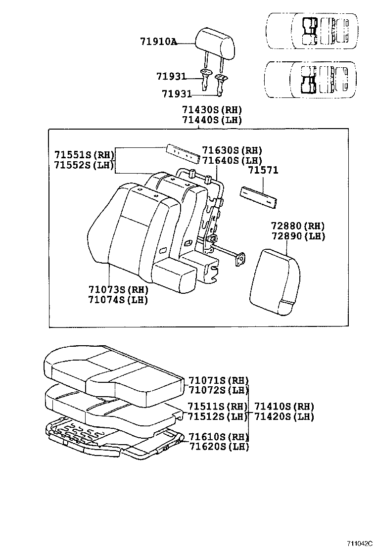  LAND CRUISER 100 |  SEAT SEAT TRACK