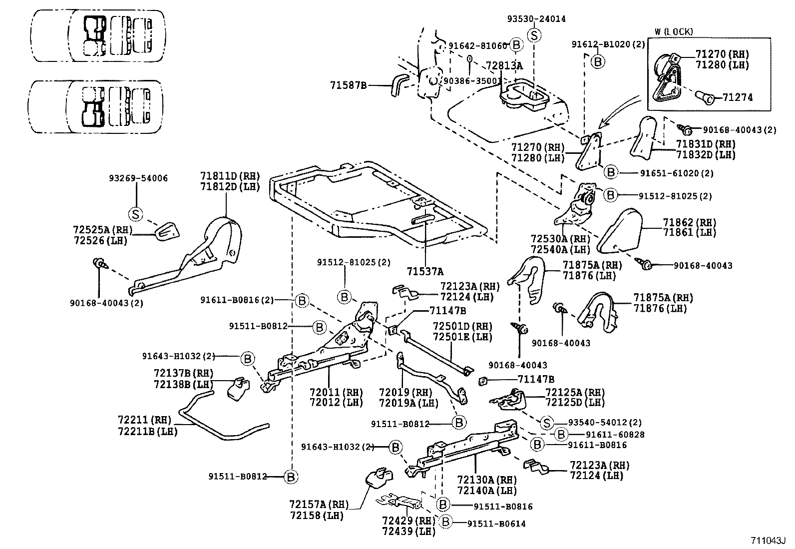  LAND CRUISER 100 |  SEAT SEAT TRACK