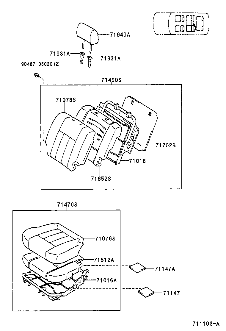  LAND CRUISER 100 |  SEAT SEAT TRACK