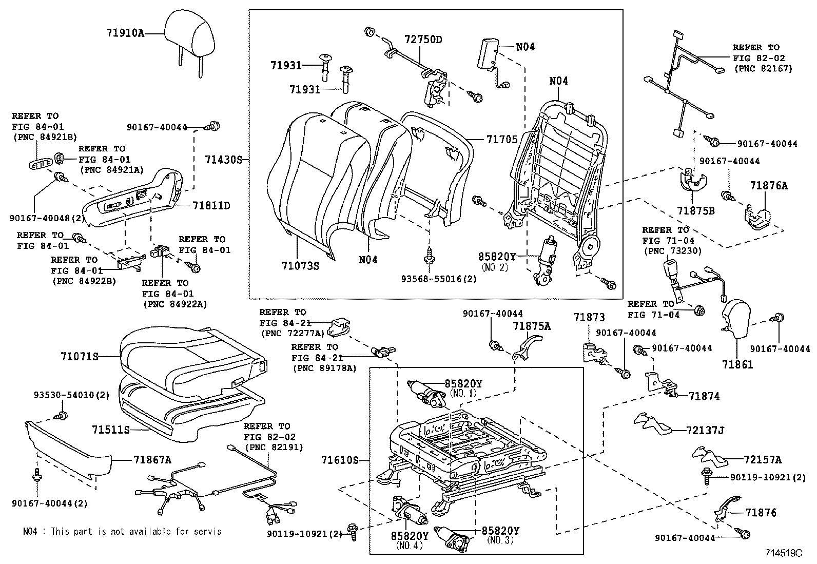  CAMRY AURION HV |  FRONT SEAT SEAT TRACK