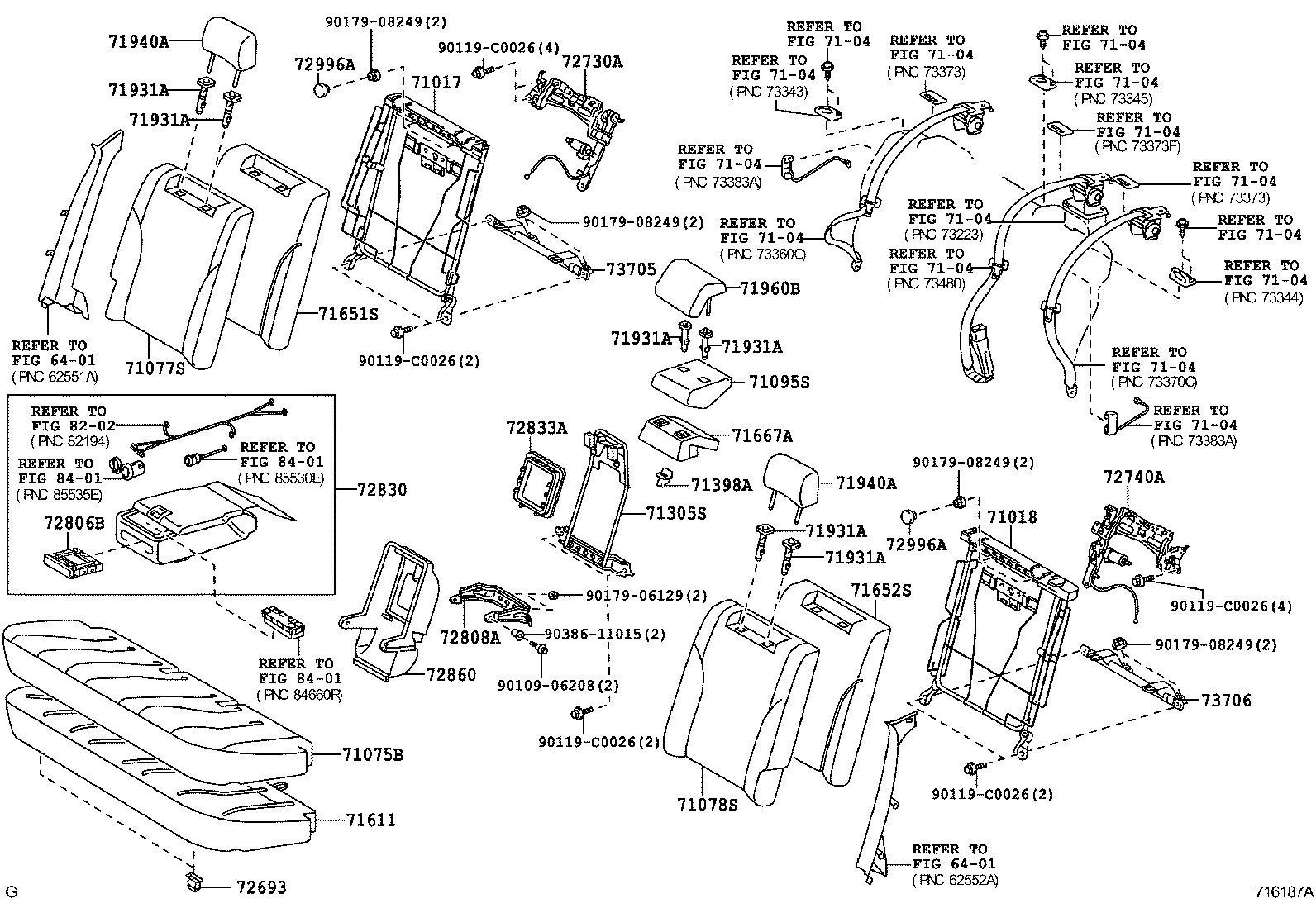  CAMRY CHINA |  REAR SEAT SEAT TRACK