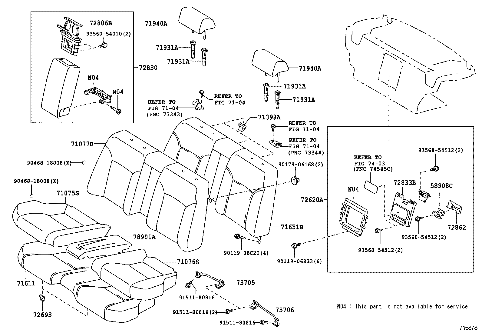  IS F |  REAR SEAT SEAT TRACK