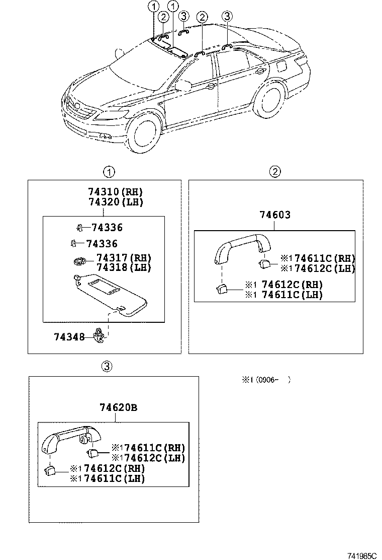  CAMRY AURION HV |  ARMREST VISOR