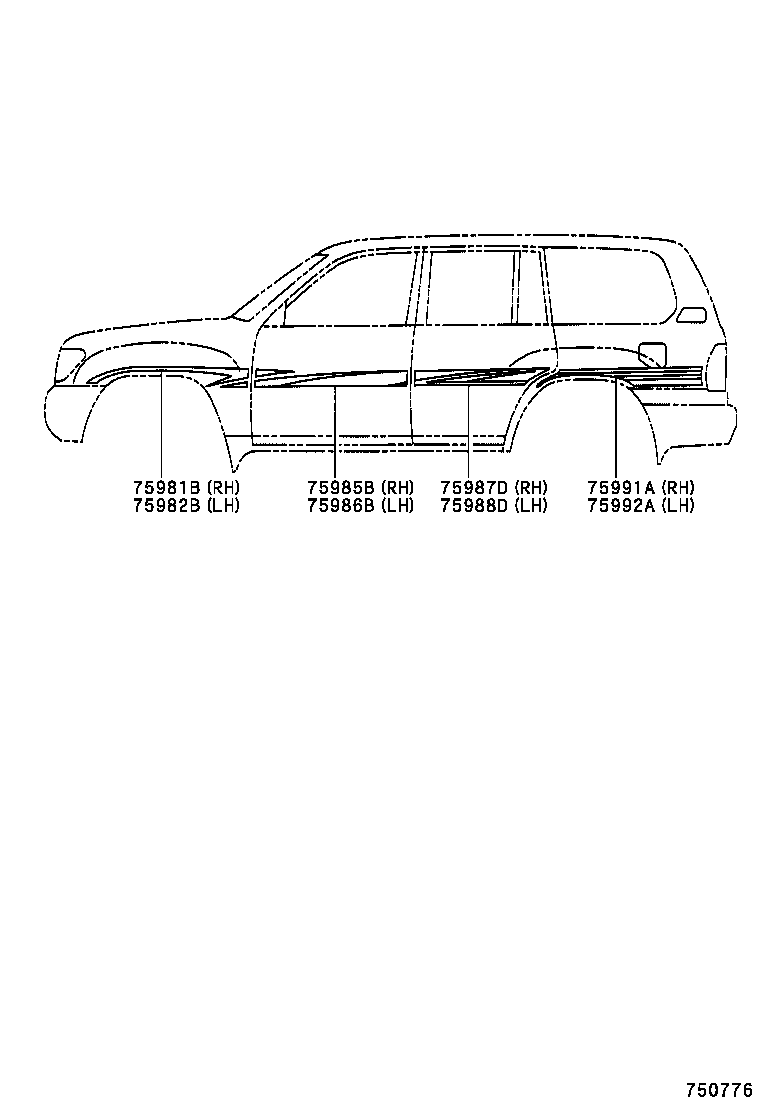  LAND CRUISER 100 |  BODY STRIPE