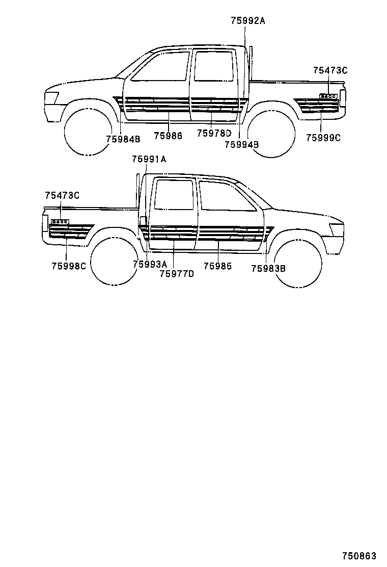  HILUX 4RUNNER |  BODY STRIPE