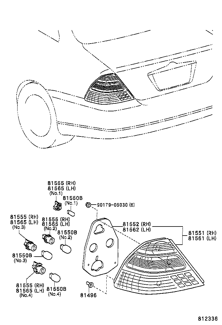  COROLLA |  REAR COMBINATION LAMP