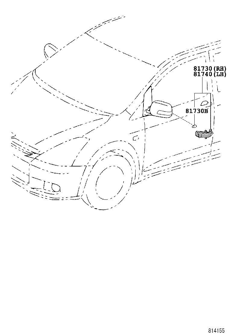  WISH |  SIDE TURN SIGNAL LAMP OUTER MIRROR LAMP