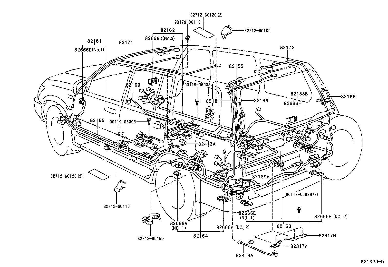  LAND CRUISER 100 |  WIRING CLAMP