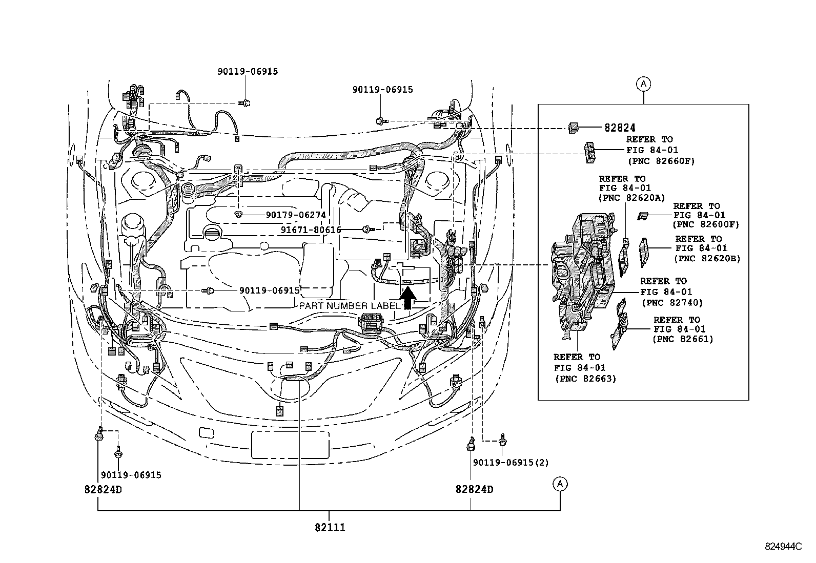  CAMRY AURION HV |  WIRING CLAMP