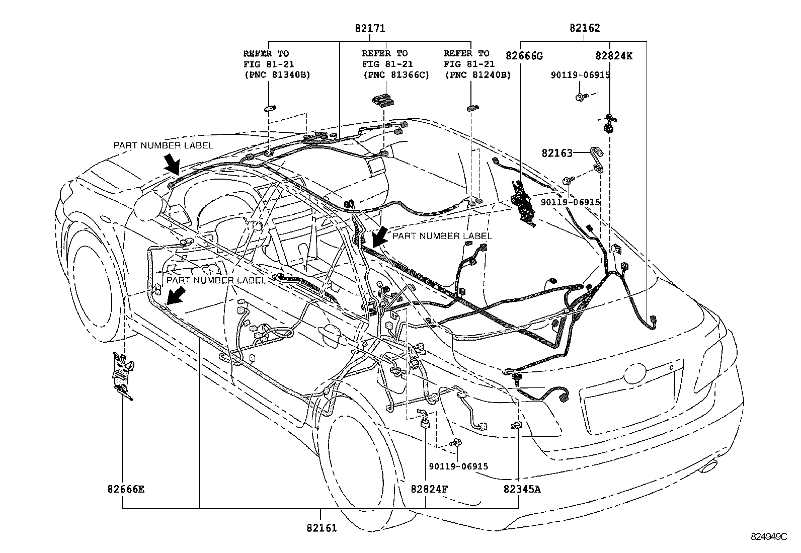  CAMRY AURION HV |  WIRING CLAMP