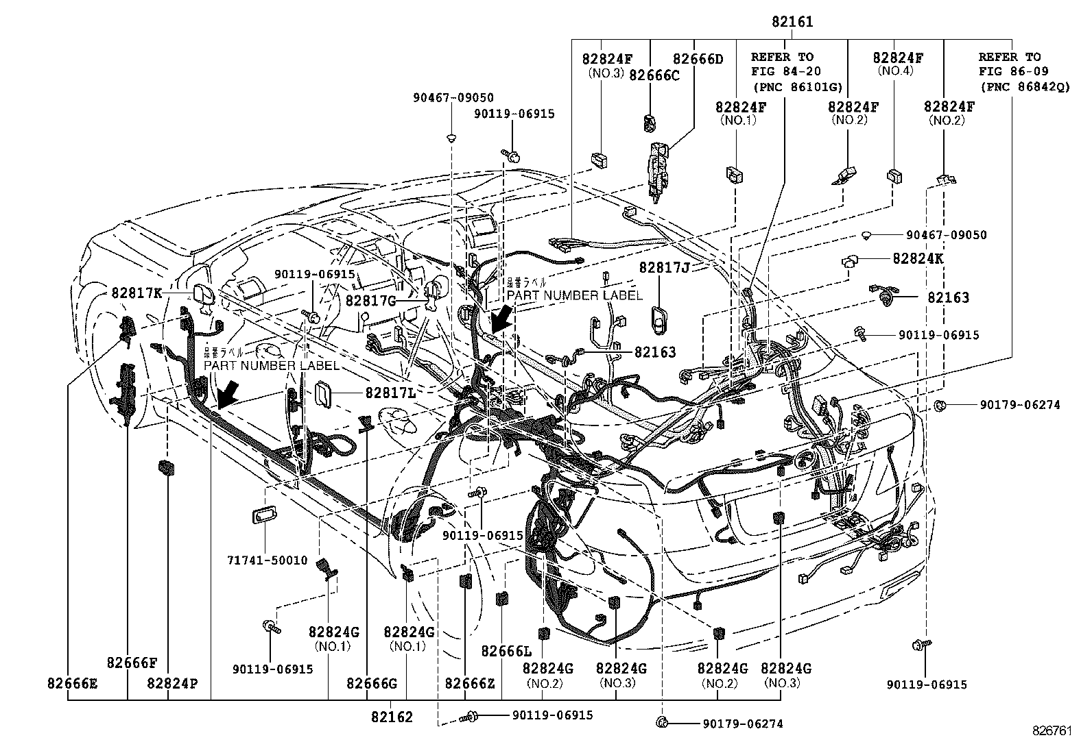  LS460 460L |  WIRING CLAMP