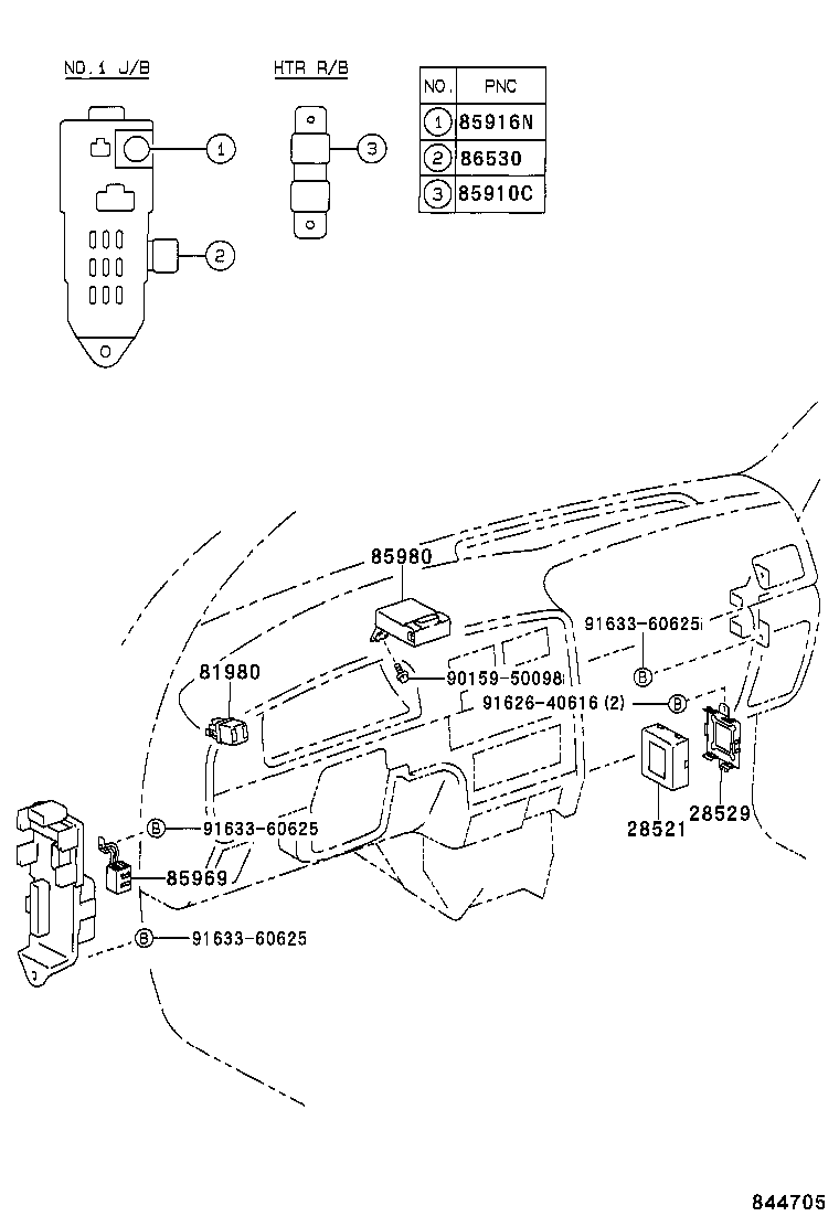  HILUX 2WD |  SWITCH RELAY COMPUTER