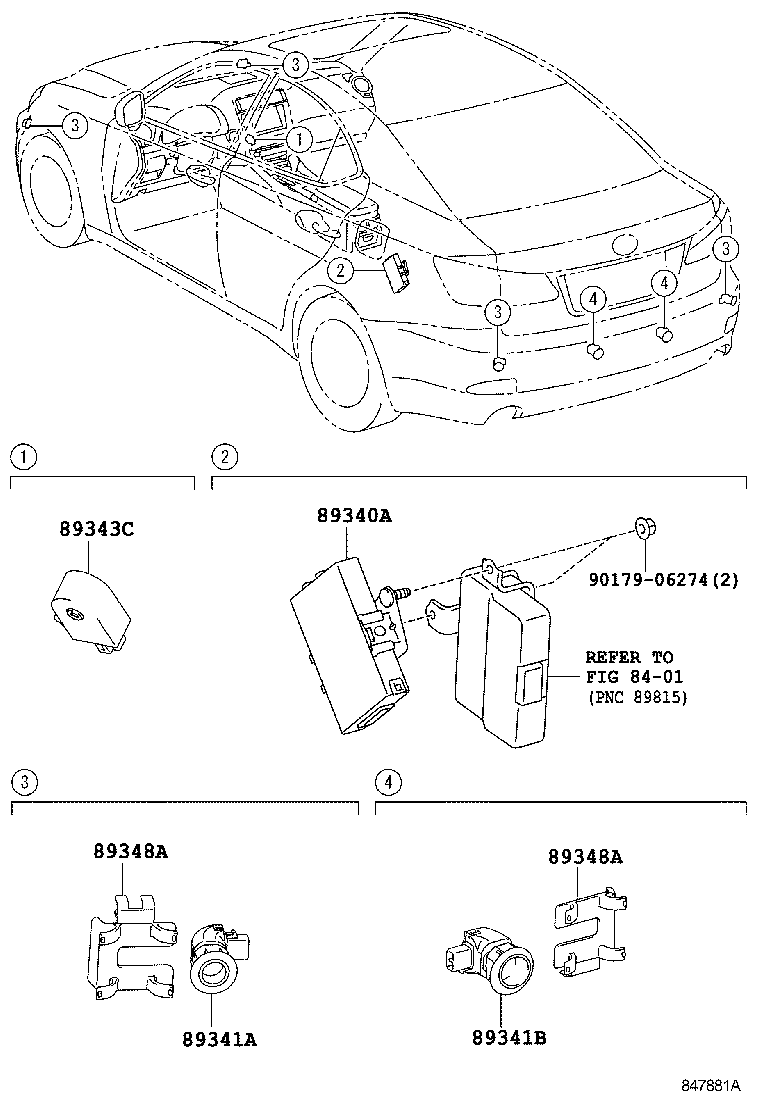  IS250 300 |  CLEARANCE BACK SONAR