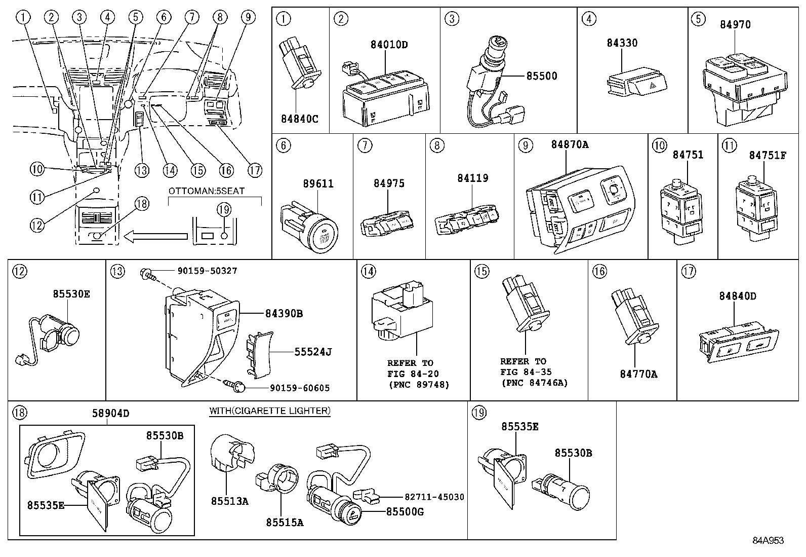  LS460 460L |  SWITCH RELAY COMPUTER