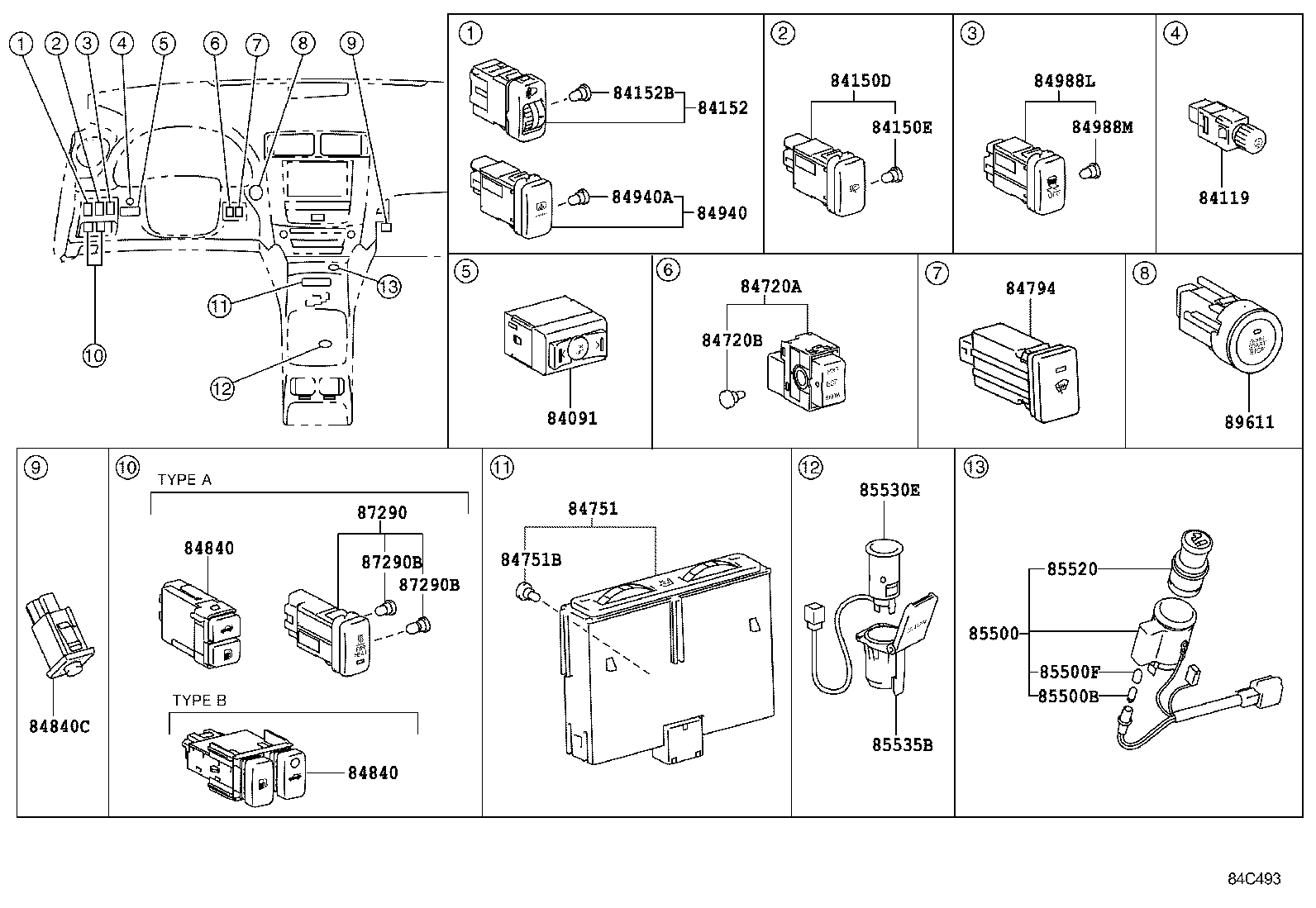  IS250 350 2 D |  SWITCH RELAY COMPUTER